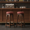 Rubber Wood High Bar Stools 770mm for Pubs & Cafés (Pack of 2)