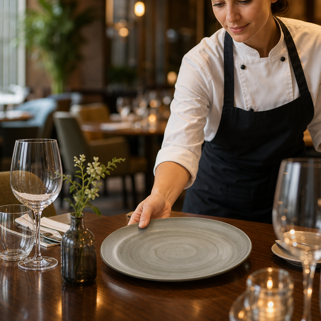 Coupe Plates Dove 270mm Vitrified Stoneware for Dining (Pack of 24)