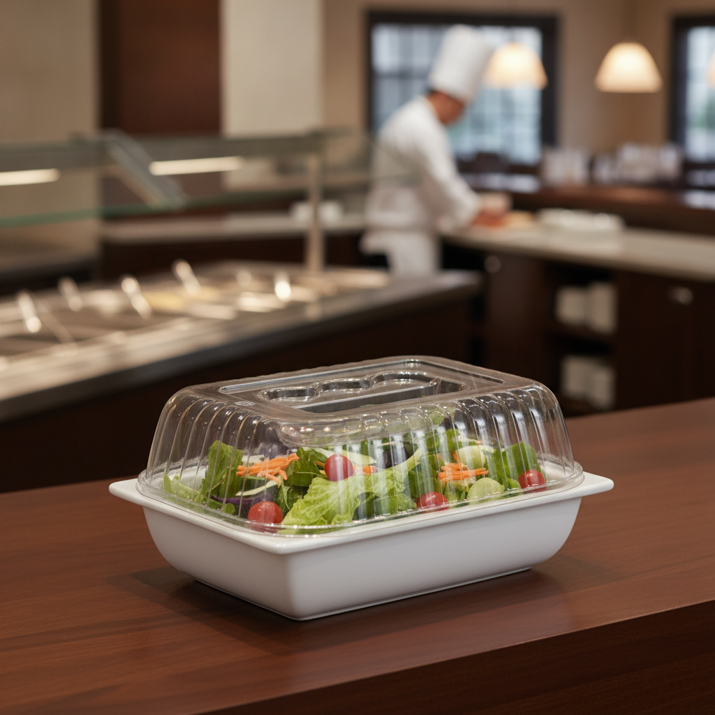 Polycarbonate Raised Lid 35mm for Small Salad Crocks