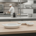 Porcelain Round Eared Dish 165mm for Catering Kitchens (Pack of 36)