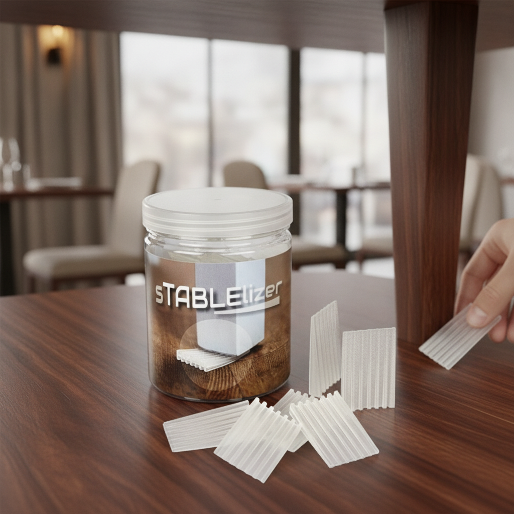 Plastic Table Stabilizer Wedge 30x50mm for Steady Surfaces (Pack of 25)