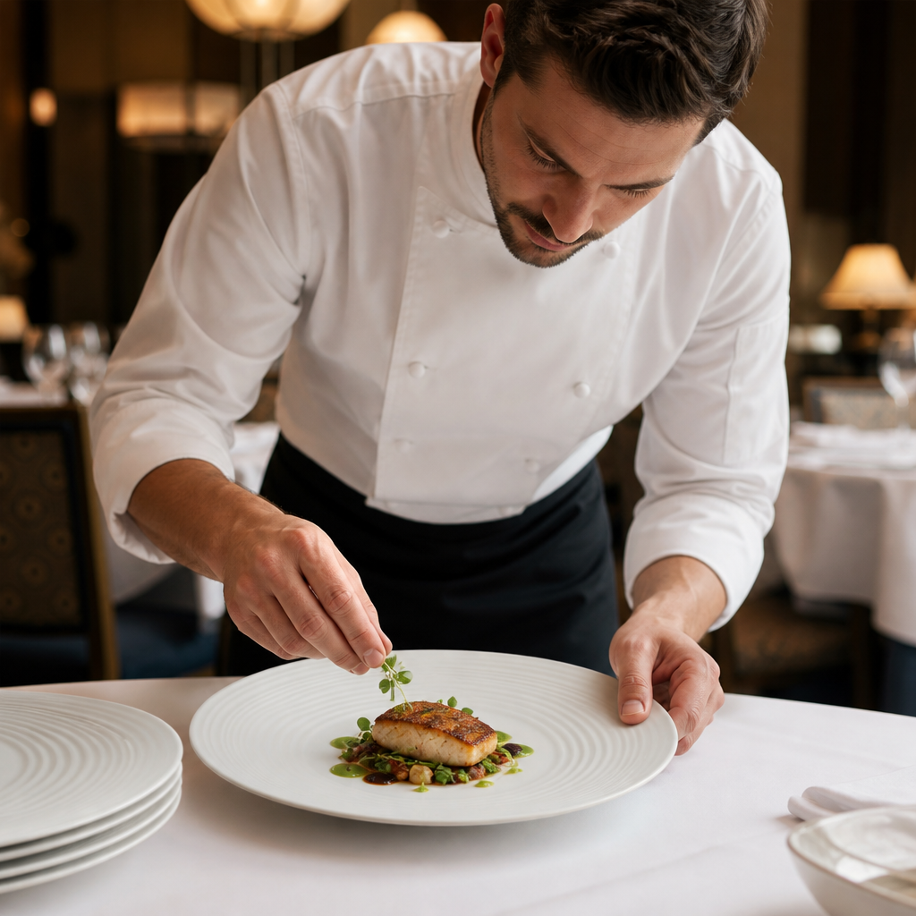 Alumina Vitrified Coupe Plates 255mm Vitrified Ceramic for Fine Dining (Pack of 12)