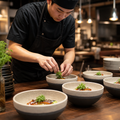 Bowls 130mm Black Stoneware for Everyday Use (Pack of 6)