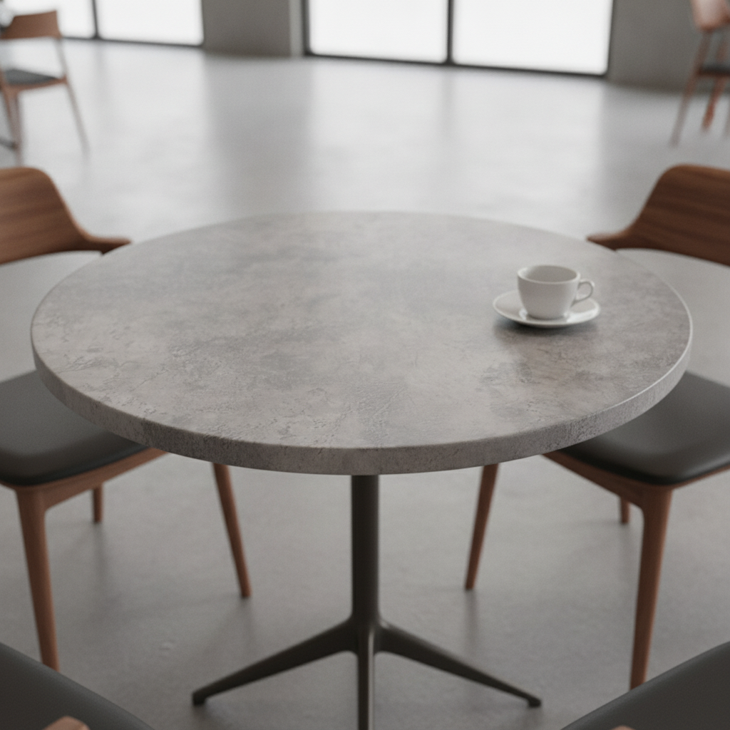 High Density Woodchip Round Table Top 600mm for Dining Areas