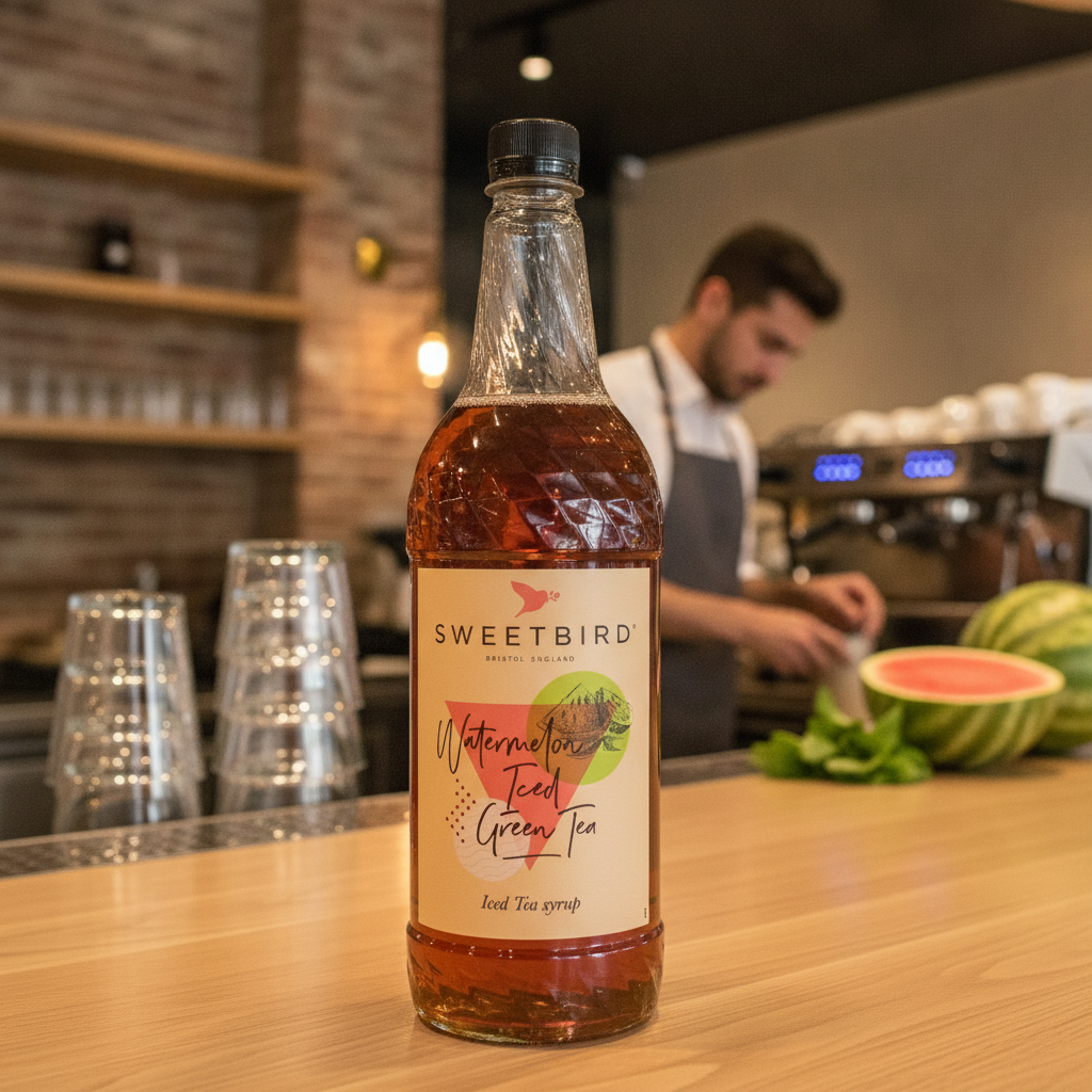 Watermelon Iced Green Tea Syrup 1L for Refreshing Beverages