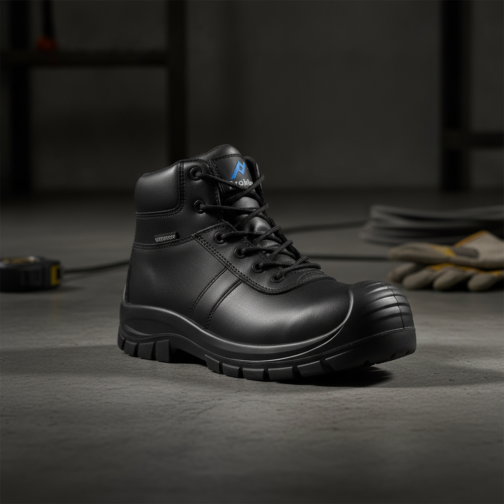 Leather Waterproof Safety Boots with Fibreglass Toe Cap for Professionals