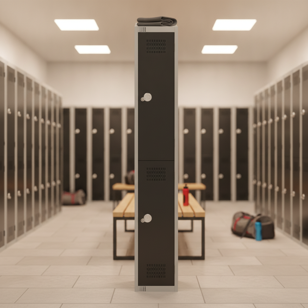 Powder Coated Steel Double Door Lockers 450mm Deep for Secure Storage
