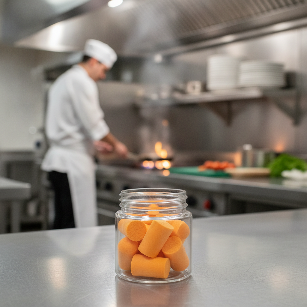 Polyurethane Disposable Foam Earplugs SNR37 for Noisy Kitchens (Pack of 200)