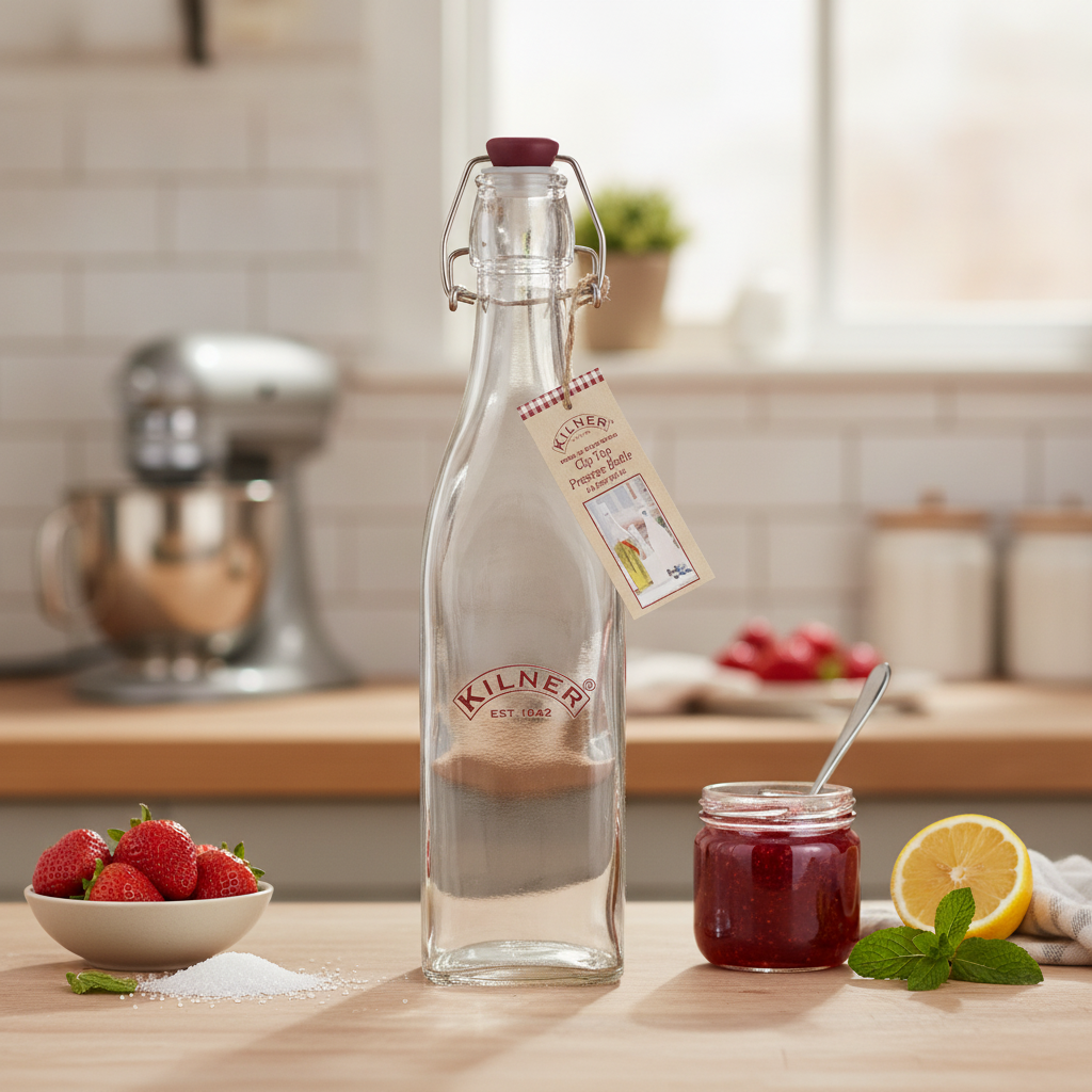 Glass Swing Top Preserve Bottle 550ml for Home Preserving