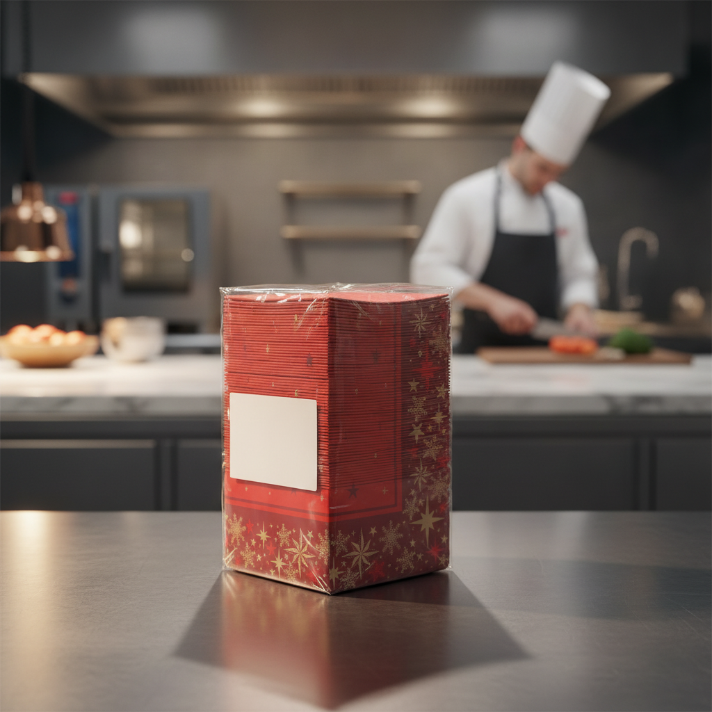 2-Ply Red Lunch Napkins 330x330mm for Festive Events (Pack of 1000)