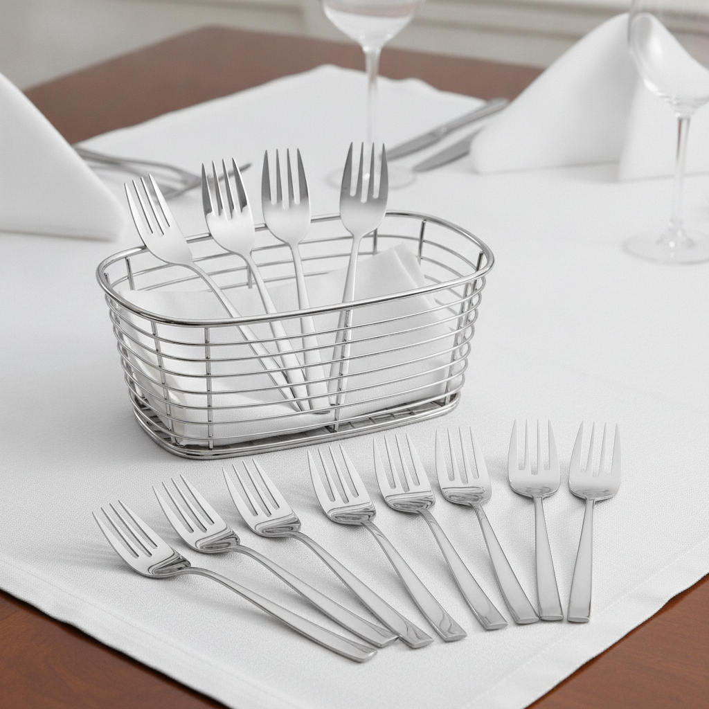 18/10 Stainless Steel Fish Forks for Professional Dining (Pack of 12)