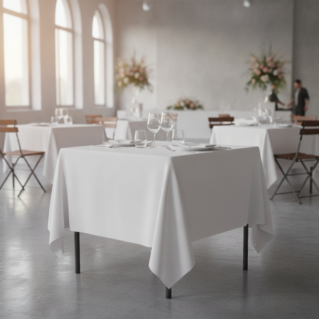 Wood Effect Folding Table with Powder Coated Steel 620x620mm for Catering & Events