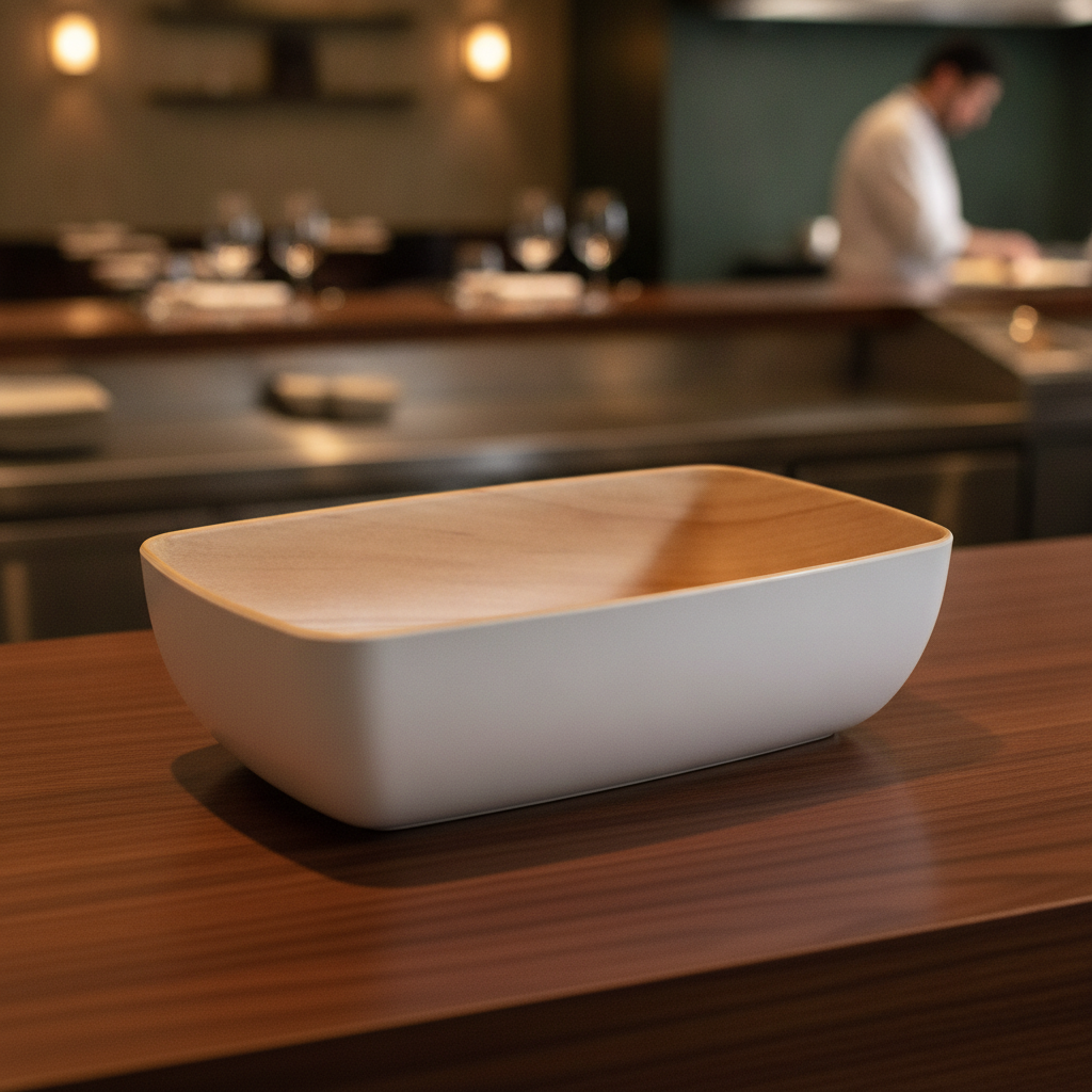 Melamine White Bowl GN1/4 for Sharing Platters