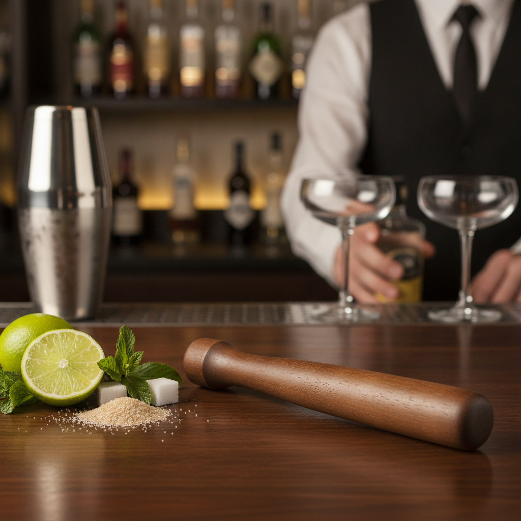Wooden Cocktail Muddler 255mm for Bartenders
