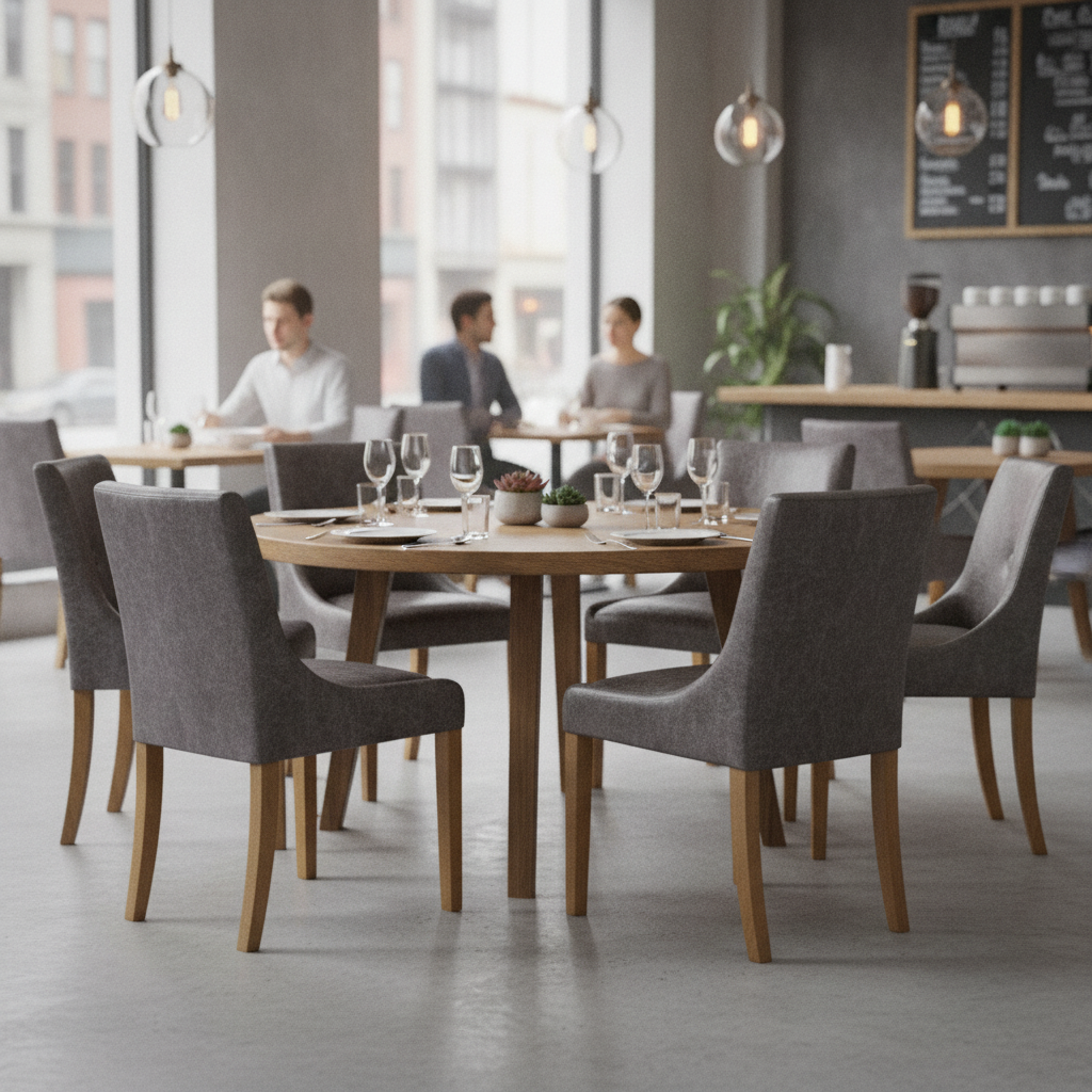 Rubber Wood Bath Dining Chair 870x460mm for Restaurants & Cafés (Pack of 6)