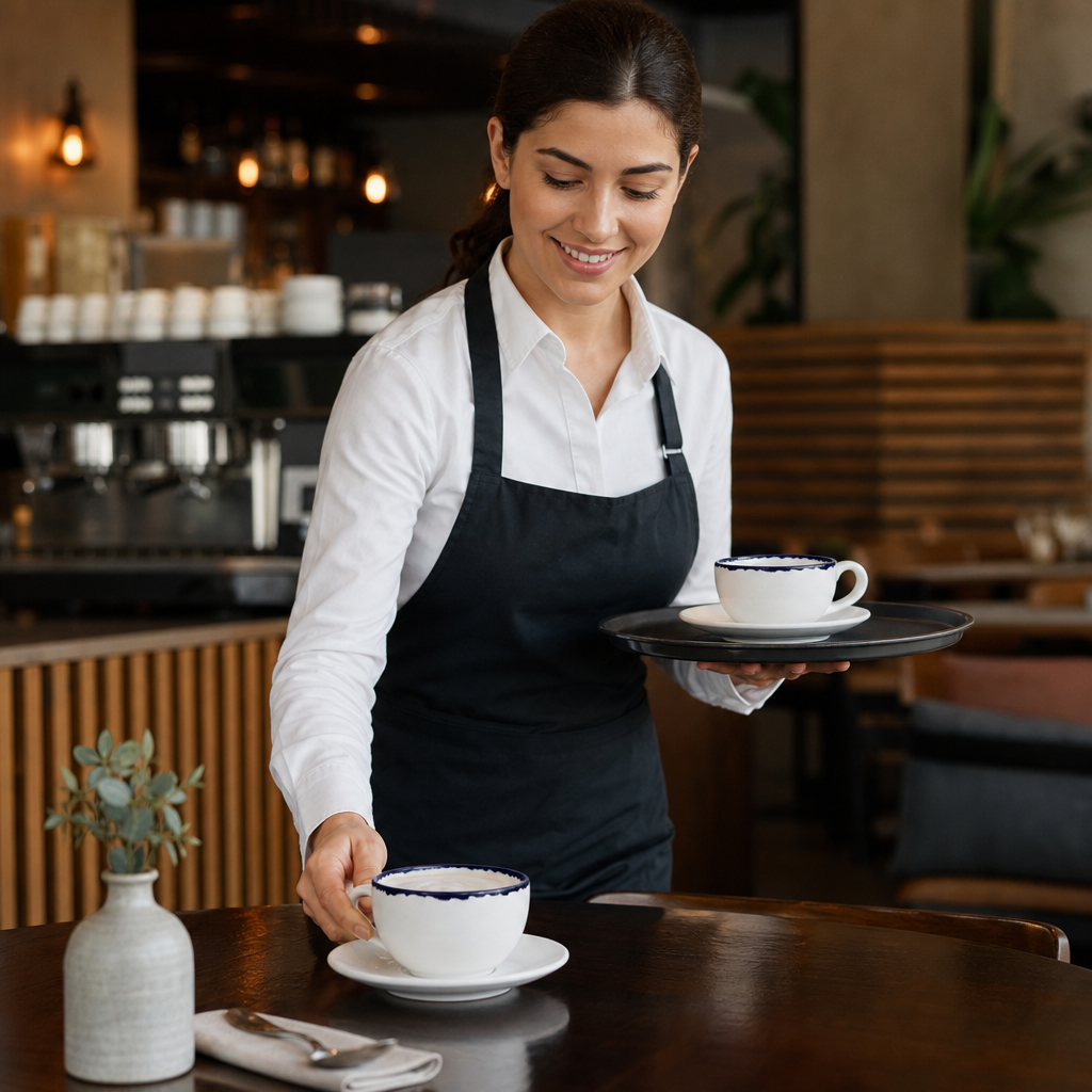 Super Vitrified Ceramic Cappuccino Cups 227ml for Hospitality (Pack of 12)