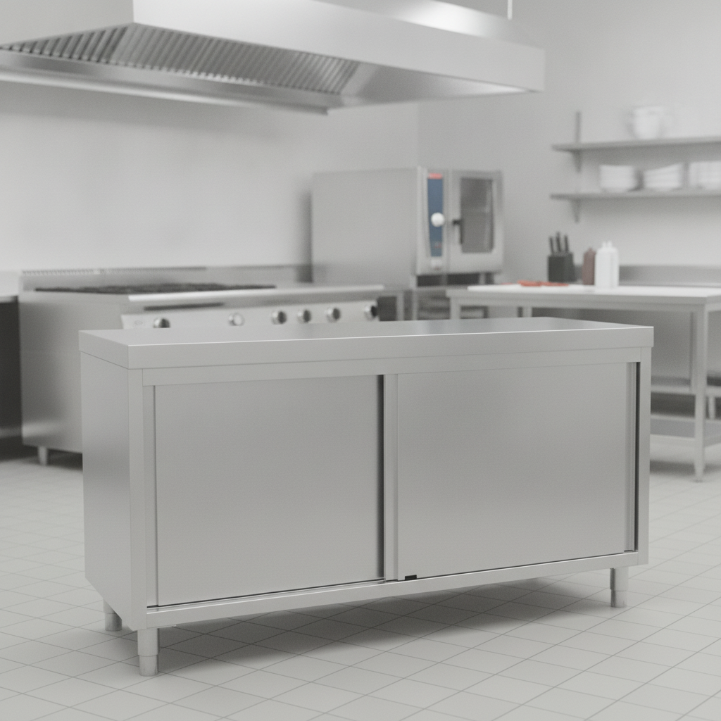 Stainless Steel Floor Standing Cupboard 900x1800mm for Kitchen Storage
