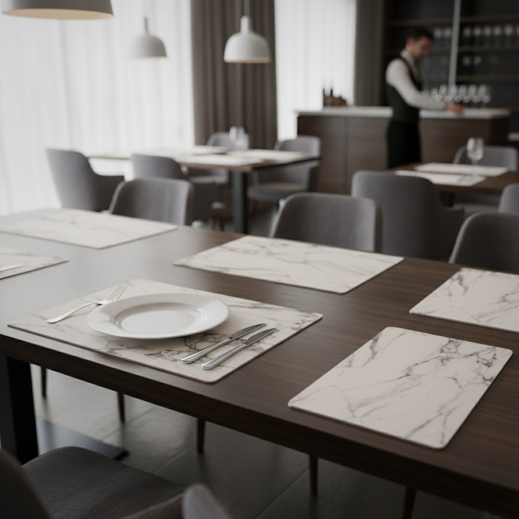 Silicone Grey Placemat 305x406mm for Dining Tables (Pack of 12)