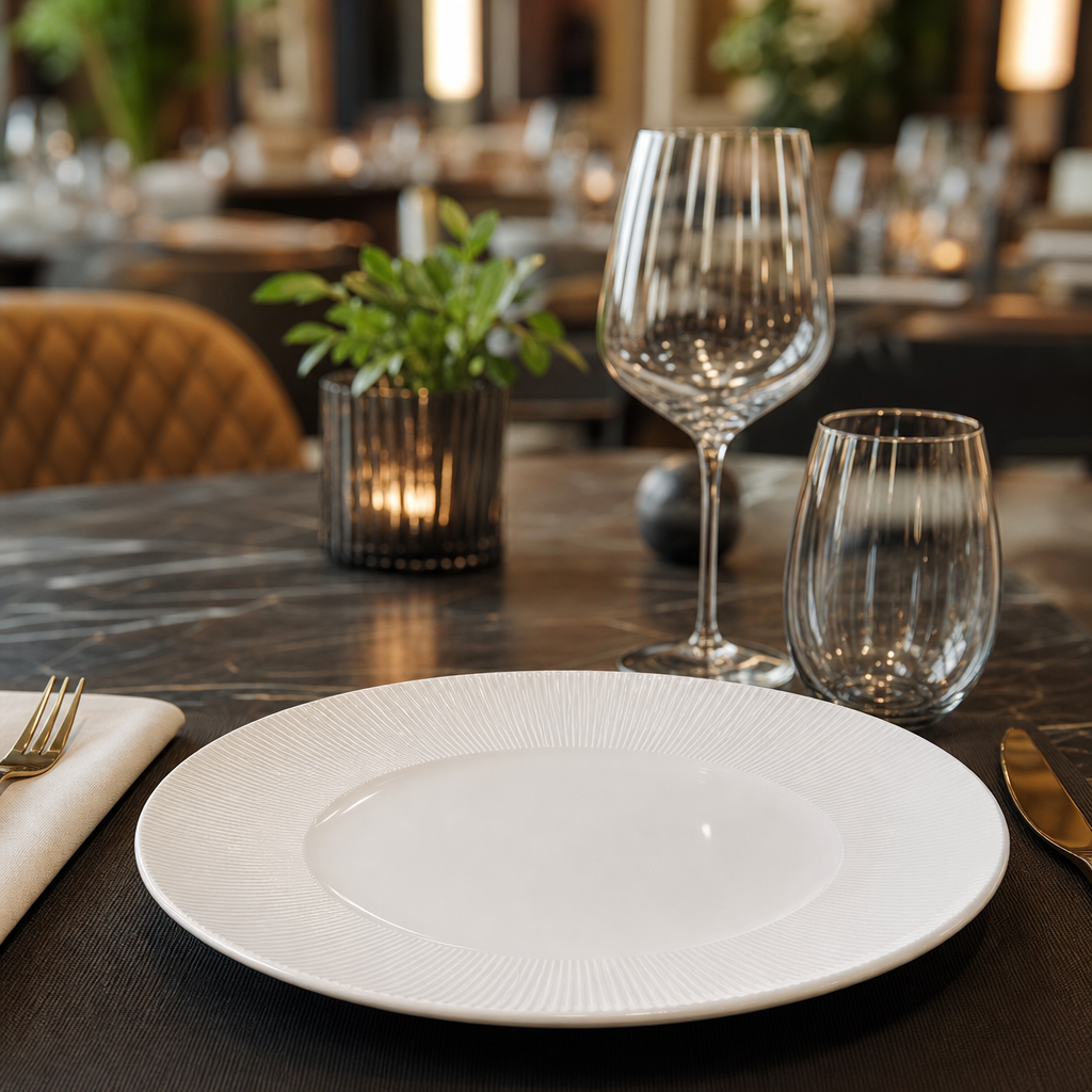 Design Coupe Plates 255mm Porcelain for Elegant Dining (Pack of 12)