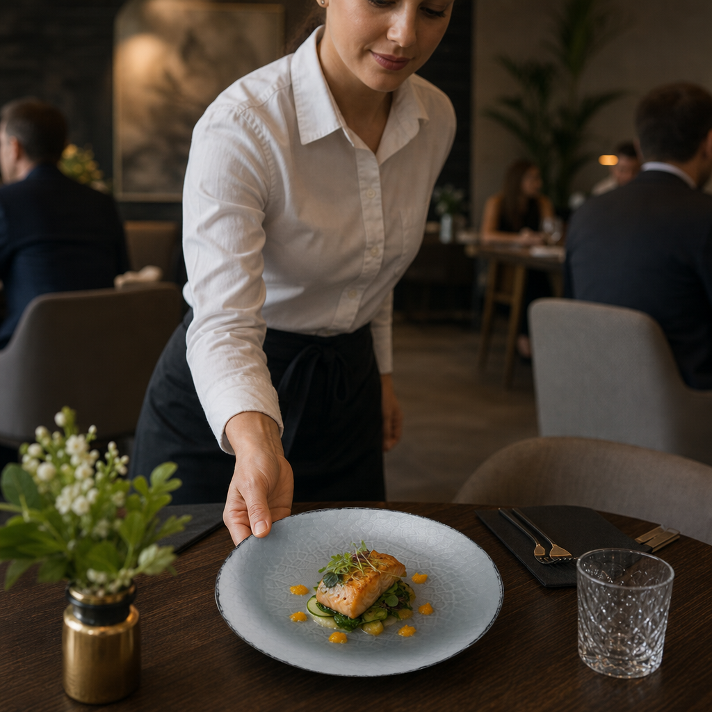 Organic Plates 225mm Glass for Hospitality Use (Pack of 6)