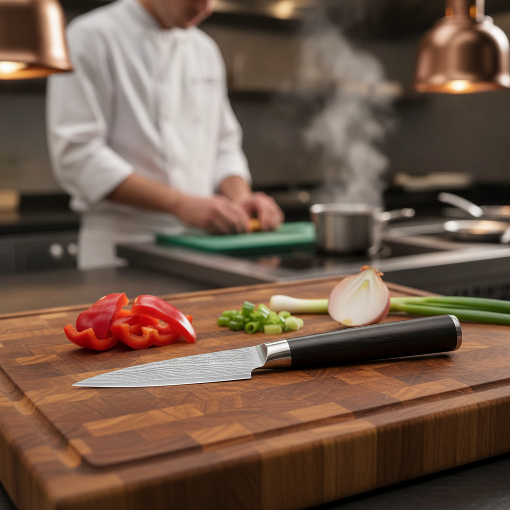 High Carbon Stainless Steel Paring Knife 9cm for Professional Kitchens