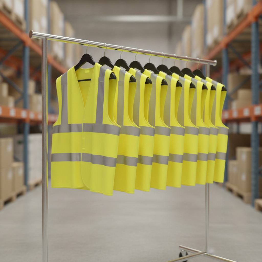 Polyester Hi Vis Waistcoat Yellow for Team Safety (Pack of 10)