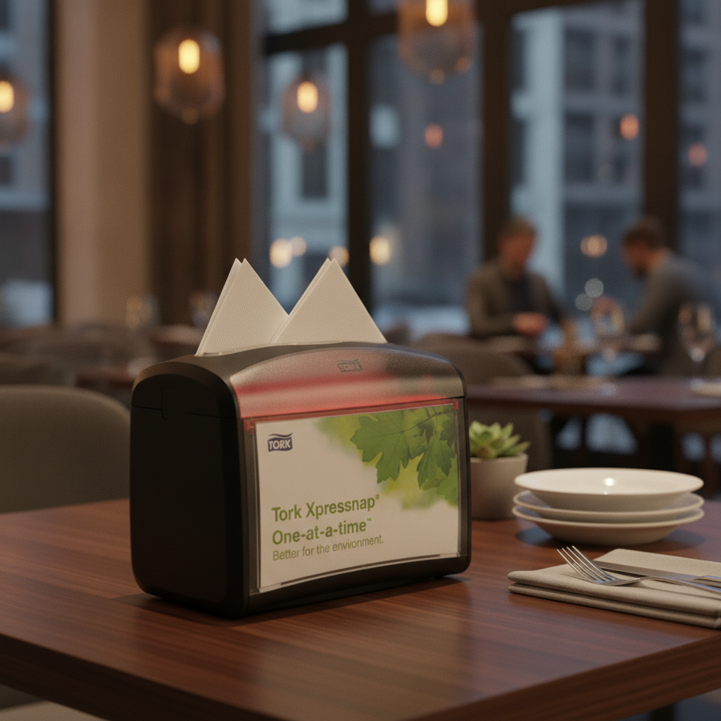 Black Tabletop Napkin Dispenser for Restaurants