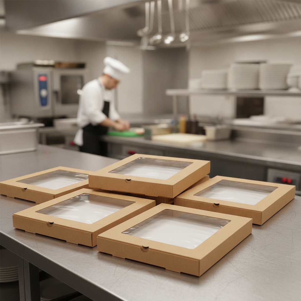 Paperboard Half Pizza Box for Takeaway Food (Pack of 200)