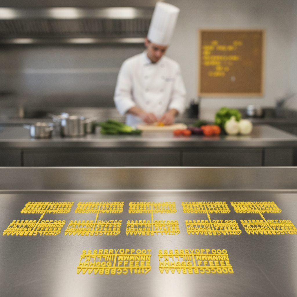 Plastic Yellow Letter Set 660 Characters for Peg Boards (Pack of 6)