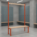 Powder Coated Steel Single-Sided Island Seating for Changing Rooms