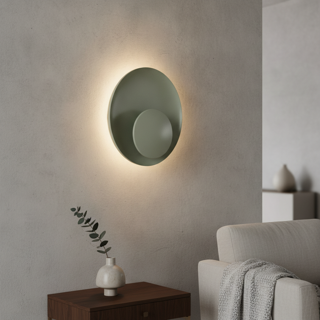 Metal Green Marsi Wall Light for Hallways & Bedrooms