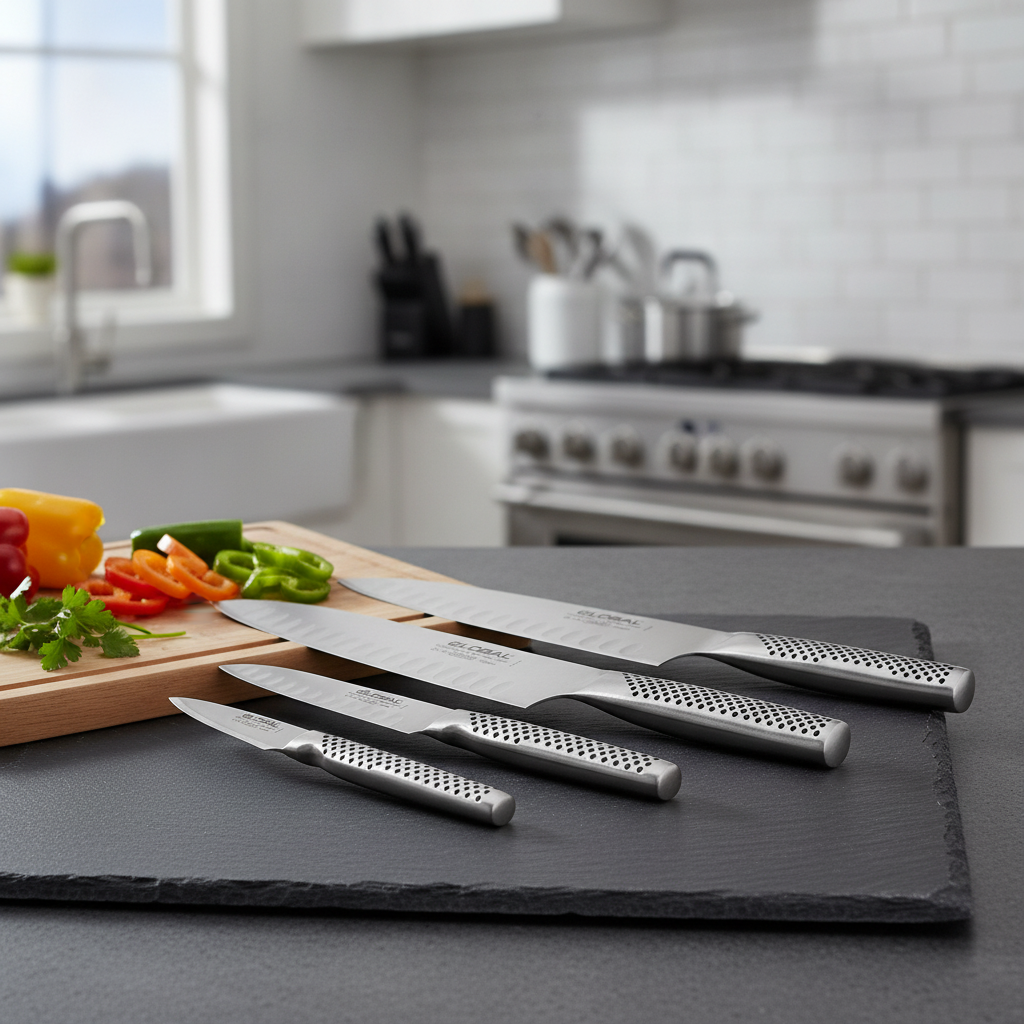 Stainless Steel 5-Piece Knife Set for Home & Professional Kitchens