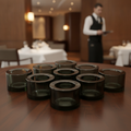 Soda Lime Black Tealight Holders 60mm for Cafés & Restaurants (Pack of 12)