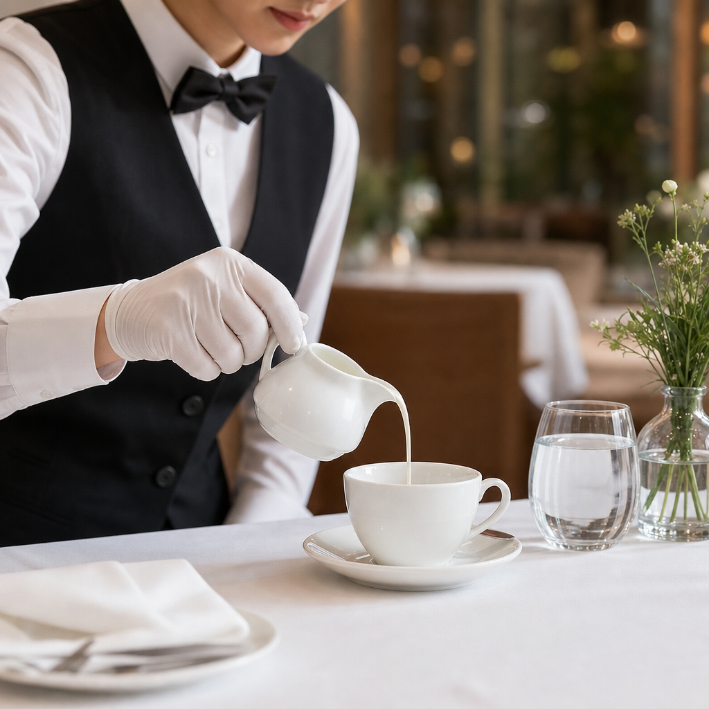 Bone China Milk Jugs 220ml for Fine Dining (Pack of 6)
