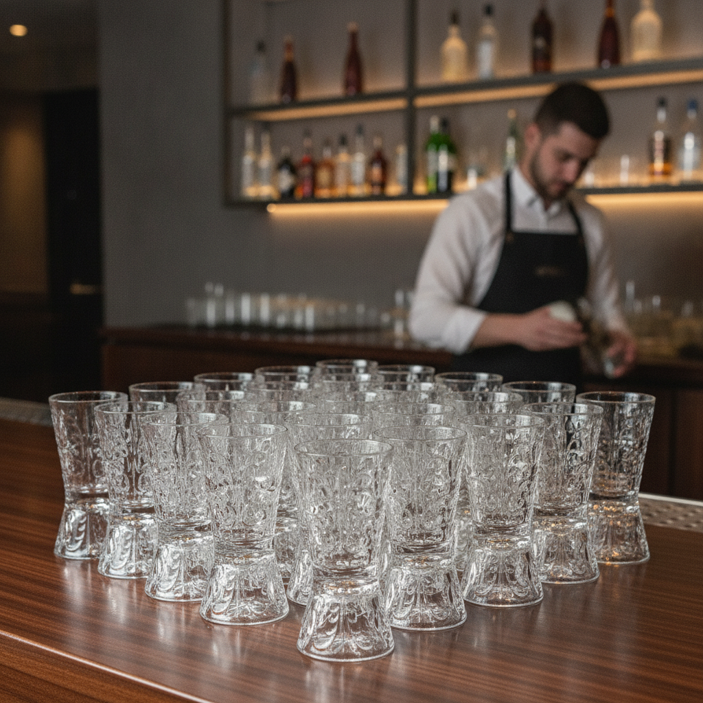 Eco-Crystal Dual Jigger 30ml & 60ml for Bars & Pubs (Pack of 24)