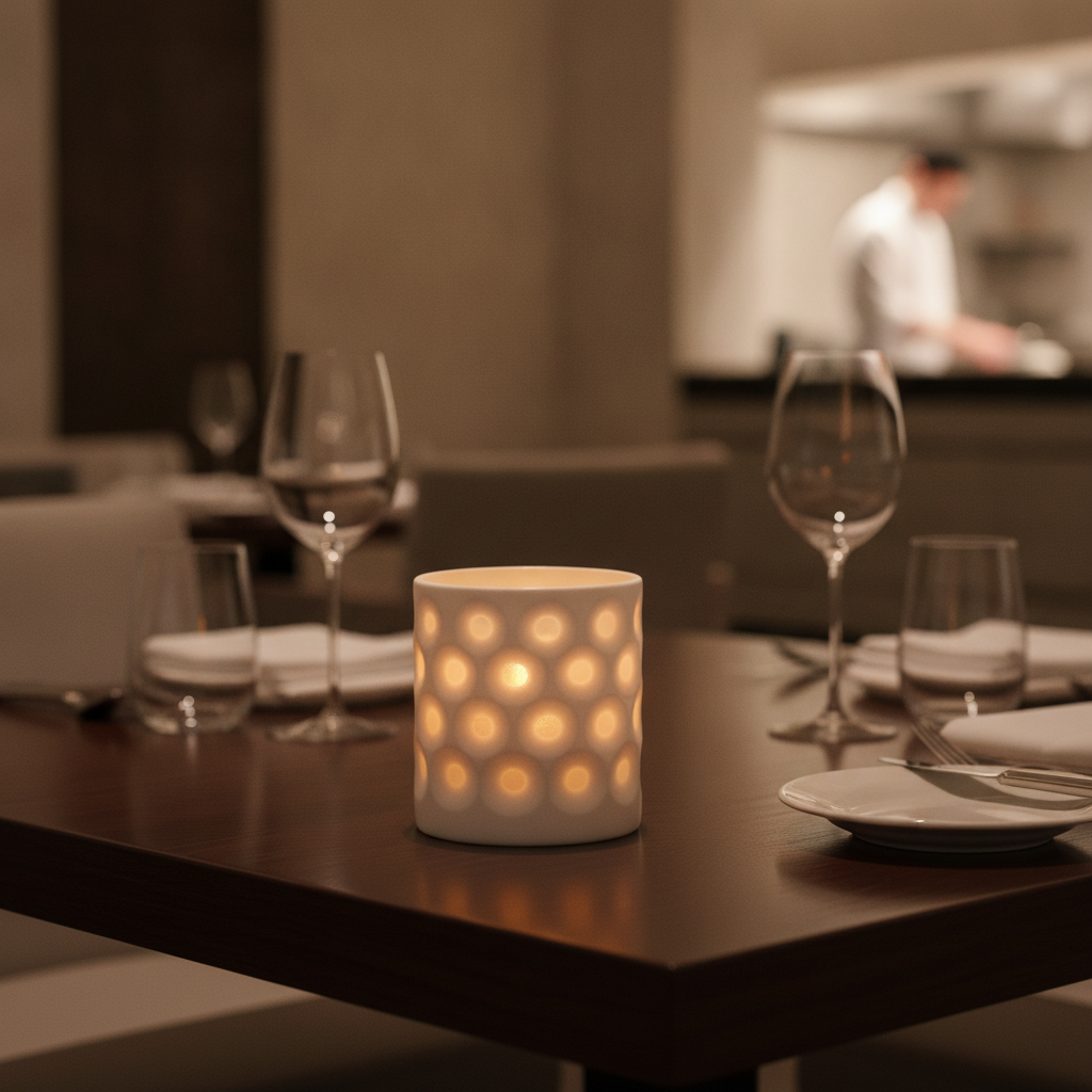 Porcelain Votive 440mm for Creating Ambiance (Pack of 1)