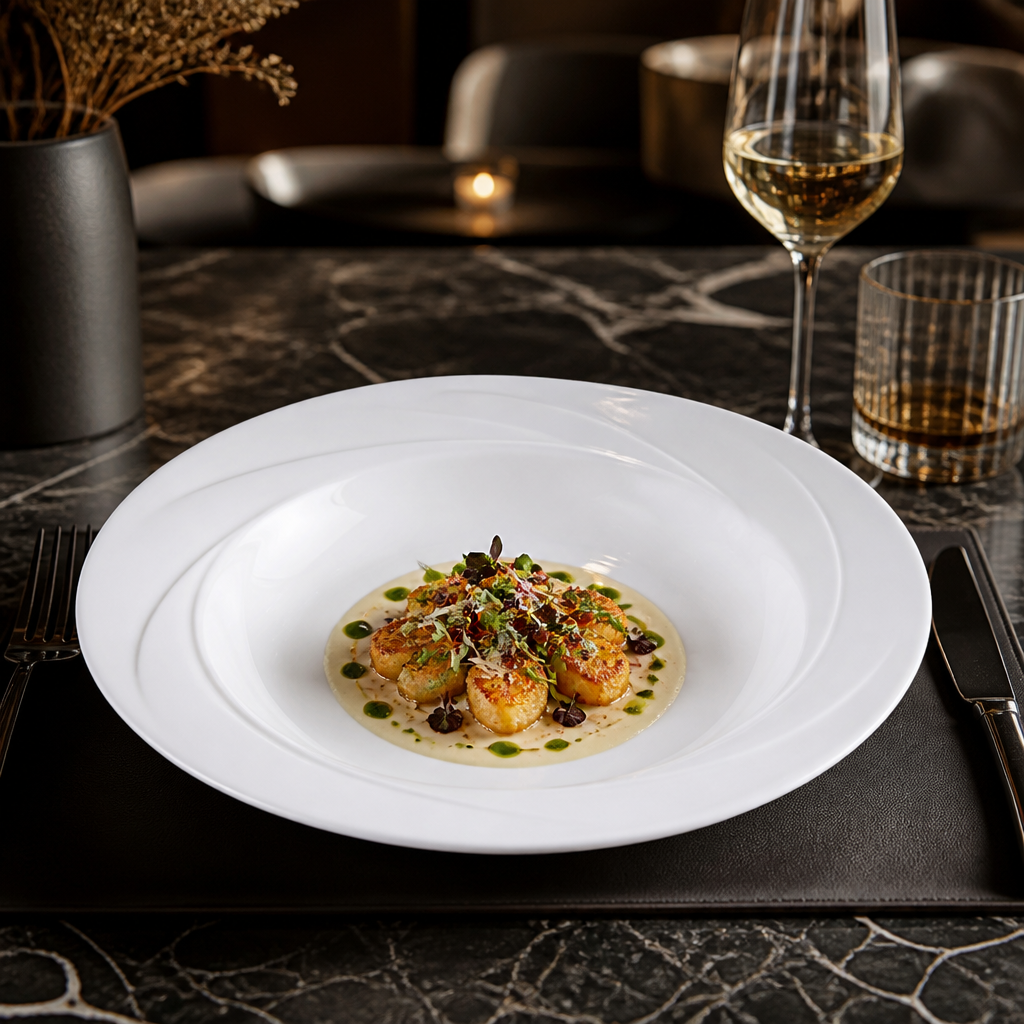 Monaco White Porcelain Ultimate Bowls 300mm for Fine Dining - Pack of 6