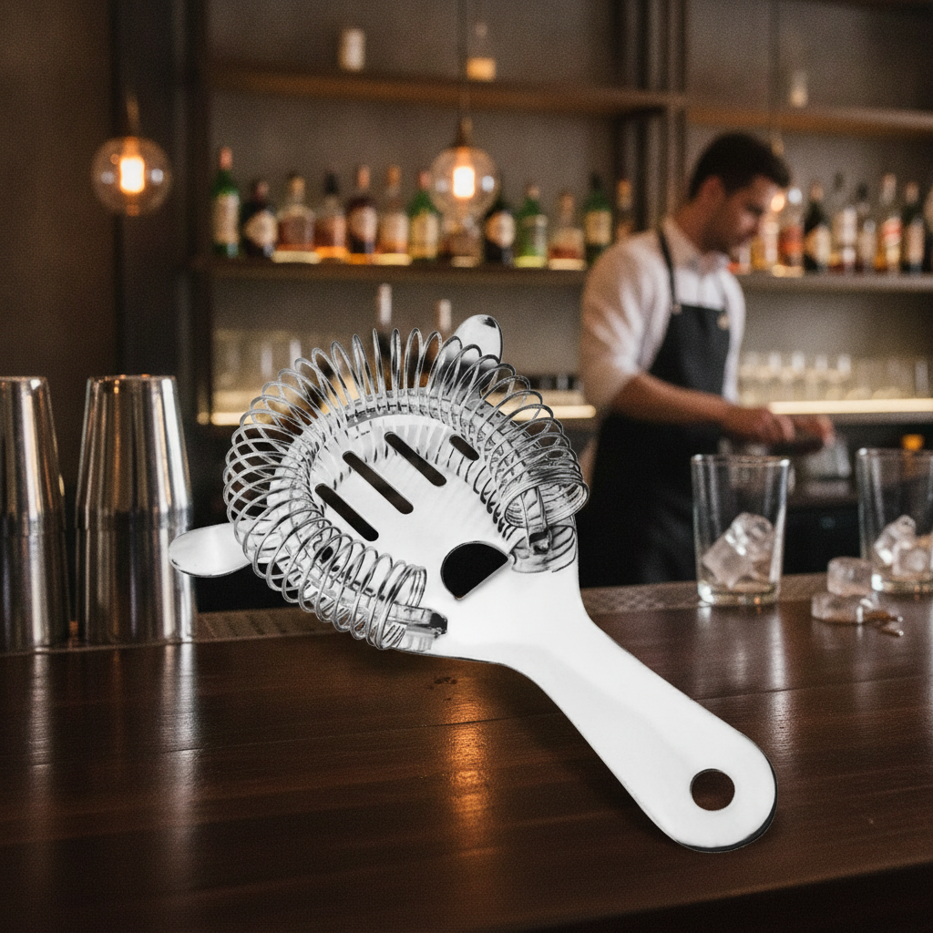 Stainless Steel Hawthorne Strainer 143mm for Professional Bartending