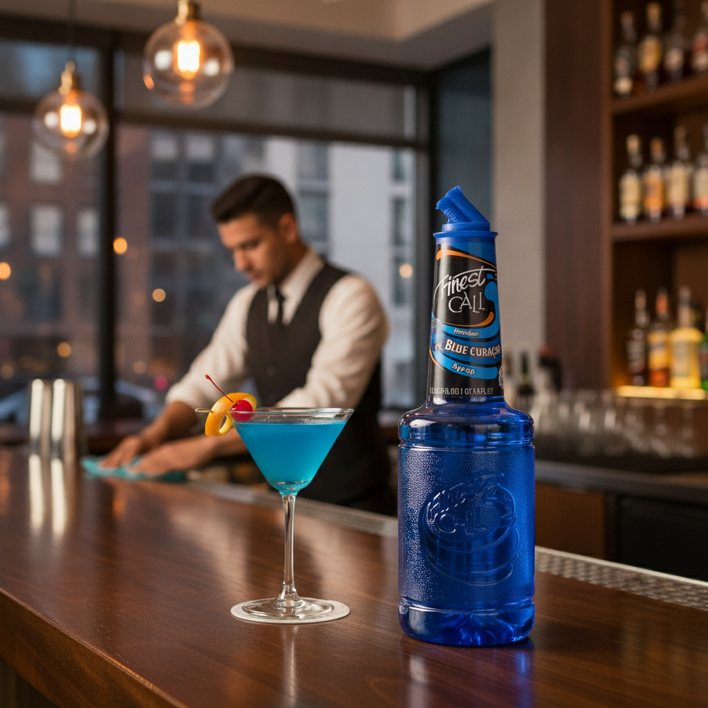 Blue Curacao Syrup with Natural Orange Extract 1L for Cocktails