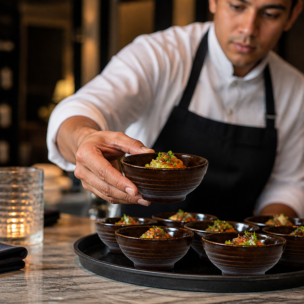 Ripple Snack Bowls 170ml Porcelain for Event Dining (Pack of 12)