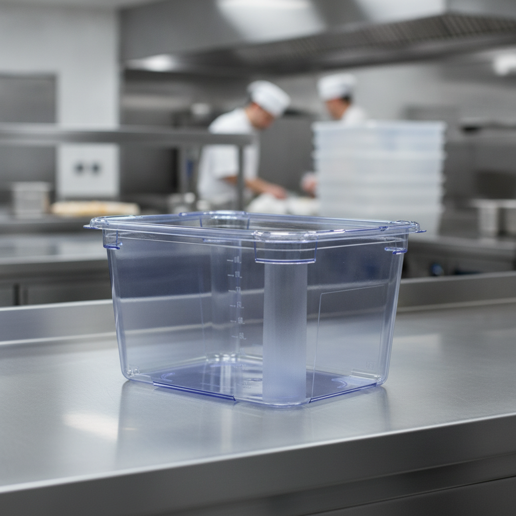 Airtight Blue ABS Food Storage Container 200mm for Catering