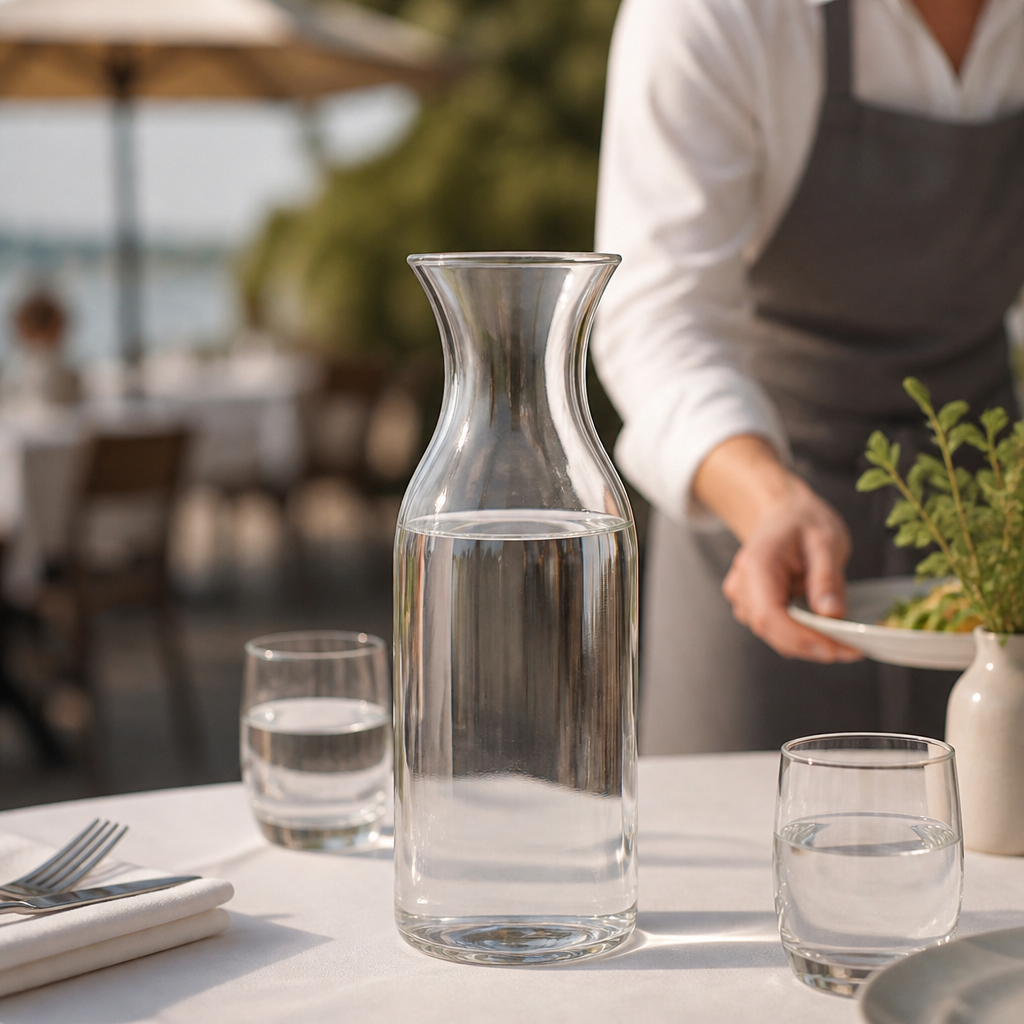 Polycarbonate Clear Carafes 1L for Al Fresco Dining (Pack of 12)
