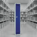 Powder Coated Steel Blue Single Door Locker 300mm Deep for Secure Storage