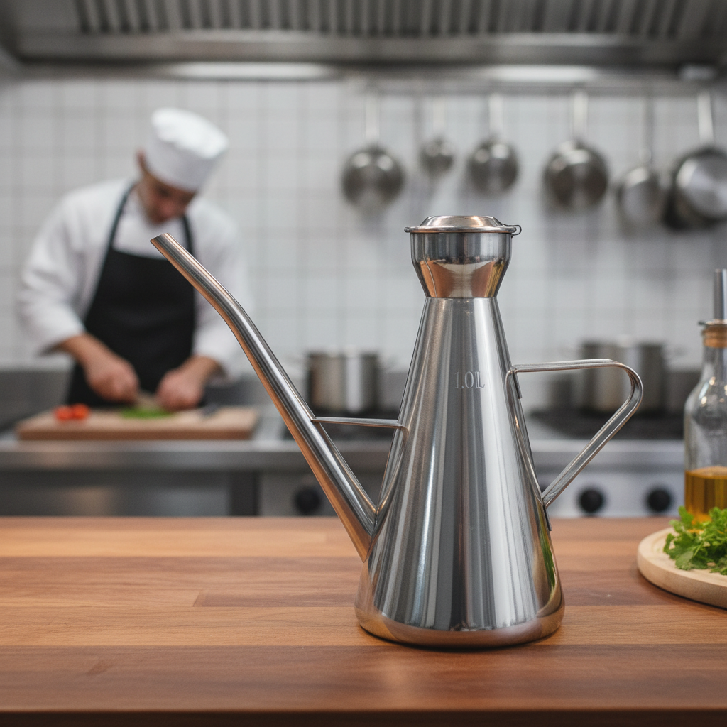 Stainless Steel Oil Pot 500ml for Professional Kitchens
