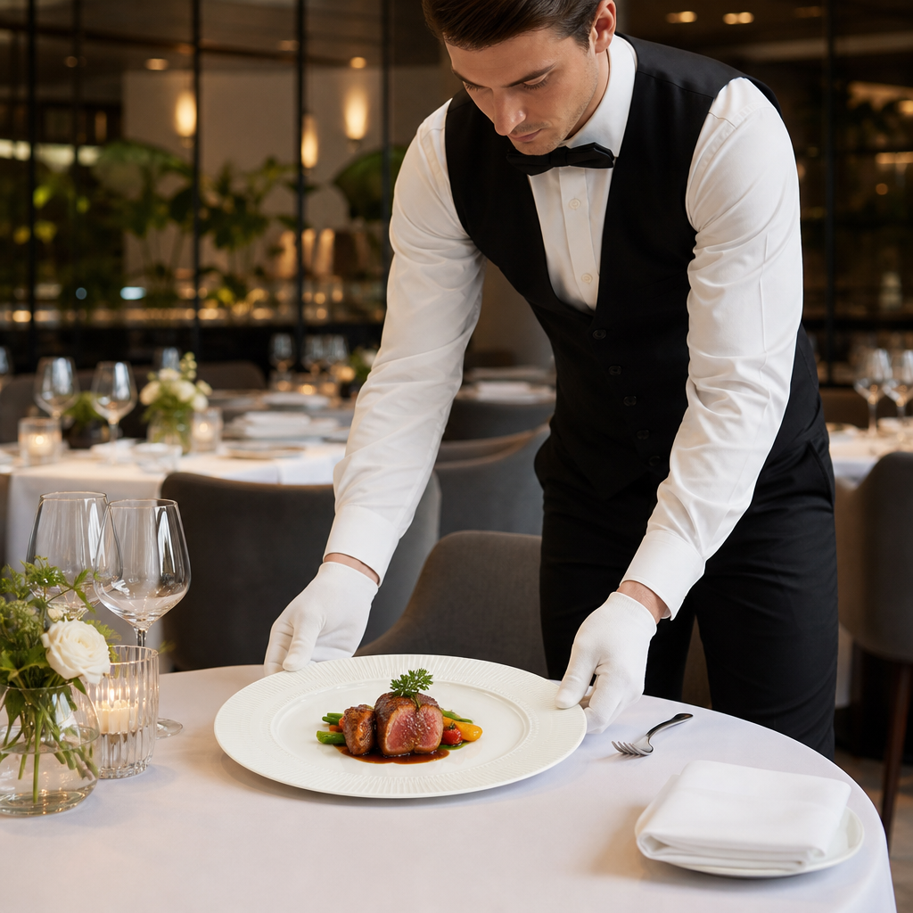 Rimmed Plates 280mm Fine China for Elegant Dining (Pack of 6)