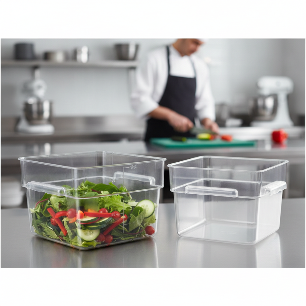 Polycarbonate Square Storage Container 10L for Professional Kitchens
