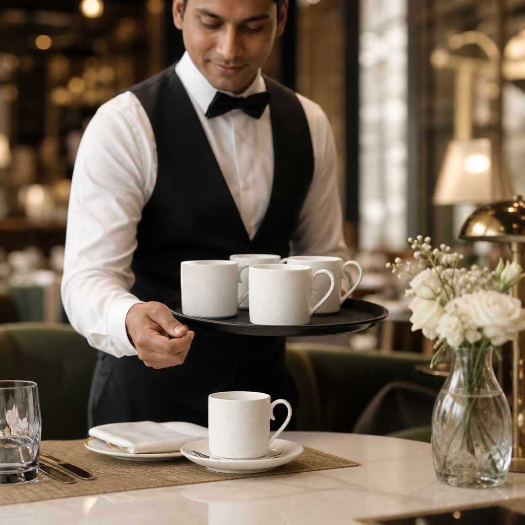 Bone China White Coffee Can Cups 100ml for Upscale Dining (Pack of 12)