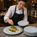 Dinner Plates 250mm Glass for Casual Dining (Pack of 24)