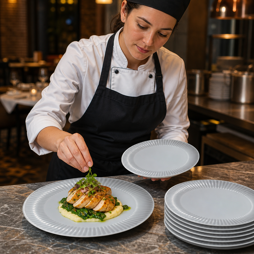 Dinner Plates 250mm Glass for Casual Dining (Pack of 24)