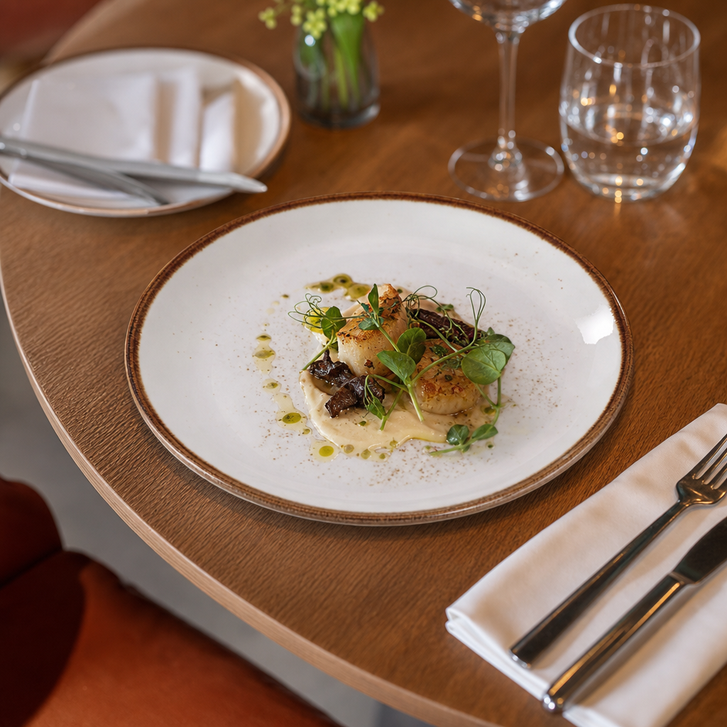 Coupe Plates 203mm White Porcelain for Professional Catering (Pack of 24)